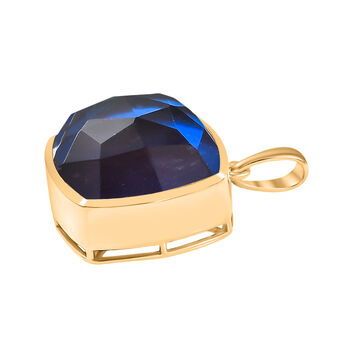 D'Joy blauer Triplett Quarz Anh&auml;nger - 18,70 ct.
