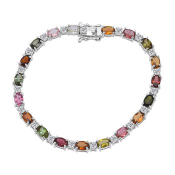 D'Joy AA Multi Turmalin und Moissanit 18,5cm Armband - 10,26 ct.