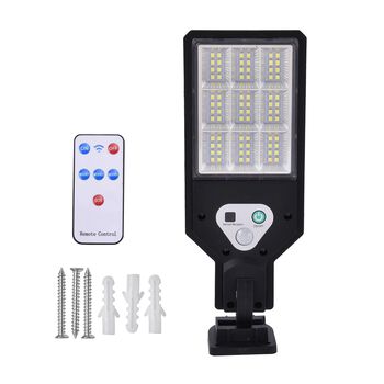 Sensor-Solar-Stra&szlig;enlampe Material, Solar-LED, mit Fernbedienung, schwarz
