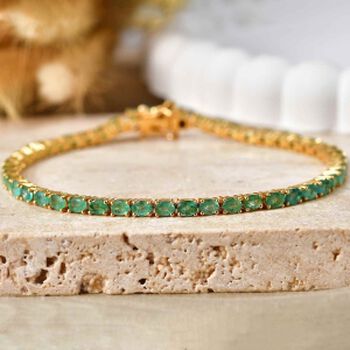 D'Joy AAA Kagem sambisches Smaragd 20cm Armband - 7,29 ct.