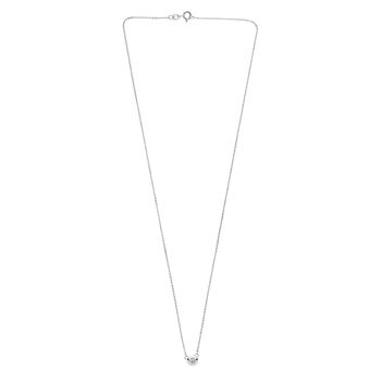 LUXURIANT SI-GH Labor Diamant 45cm Halskette, rhodiniert 925 Silber - 0,20 ct.