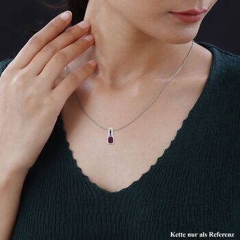 AA afrikanischer Rubin, mehrfarbiger Saphir und Zirkon-Anh&auml;nger - 2,75 ct.