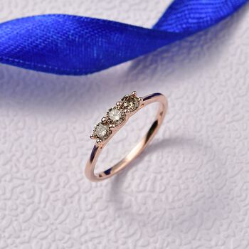 D'Joy nat&uuml;rlicher Champagner Diamant Ring - 0,50 ct.