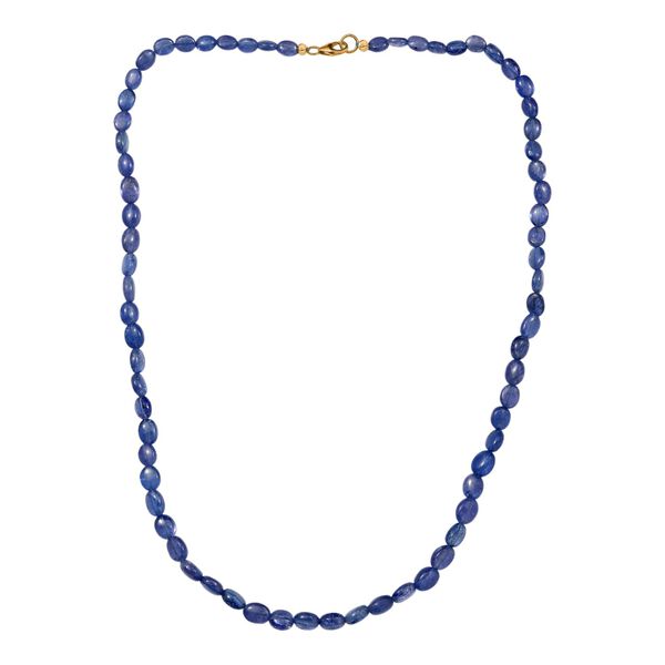 AAA Tansanit 45cm Halskette und 19cm Armband in 585 Gold image number 6