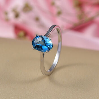 D'Joy London Blau Topas Ring - 1,47 ct.