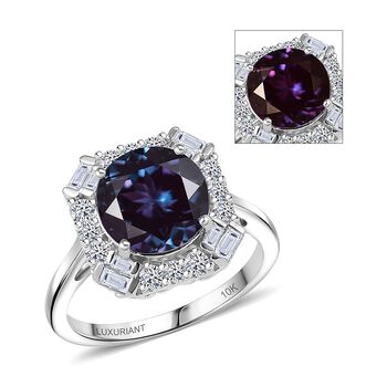 Luxuriant - AAA Lab Grown Alexandrit, Lab Grown Diamant Ring 417 Gold (Gr&ouml;&szlig;e 20.00) ca. 5.32 ct