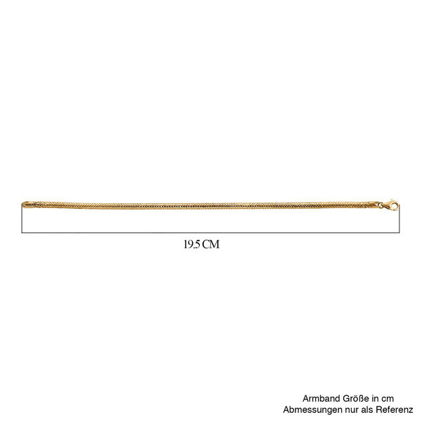 Royal Bali Kollektion- Schlangen-Ketten 19cm Armband und 45cm Halskette in 585 Gold image number 6