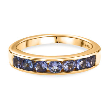 D'Joy AA Tansanit Ring, 925 Silber vergoldet - 0,89 ct.