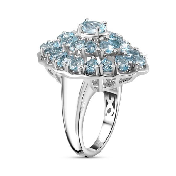 Himmelblauer Topas Ring, 925 Silber rhodiniert (Gr&ouml;&szlig;e 19.00) ca. 5.47 ct image number 5