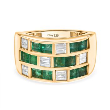 D'Joy Socoto Smaragd und Moissanit Ring - 2,71 ct.