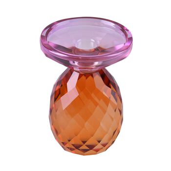 Ananas-Kerzenhalter aus Glas, Lila