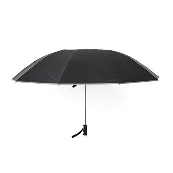 Aero-Alloy Regenschirm, 22 Zoll LED, Schwarz, Wind- und Regensicher