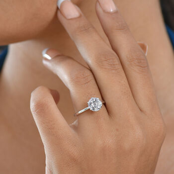 D'Joy Moissanit Ring, 925 Silber rhodiniert - 1,77 ct.