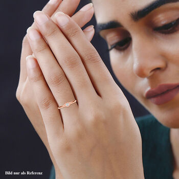 I2 Diamant Solit&auml;r Ring in Silber mit Ros&eacute;gold Vermeil