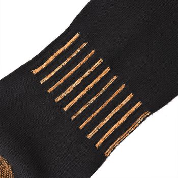 2er-Set Kupferfaser-Kompressions-Strumpfe, Antibakteriell und Anti-Geruch, L/XL (41-45), Schwarz und braun
