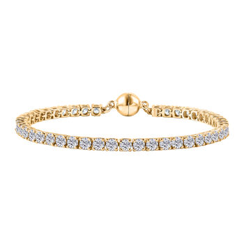 D'Joy Moissanit 19cm Armband, 925 Silber 750 Gelbgold Vermeil - 7,18 ct.