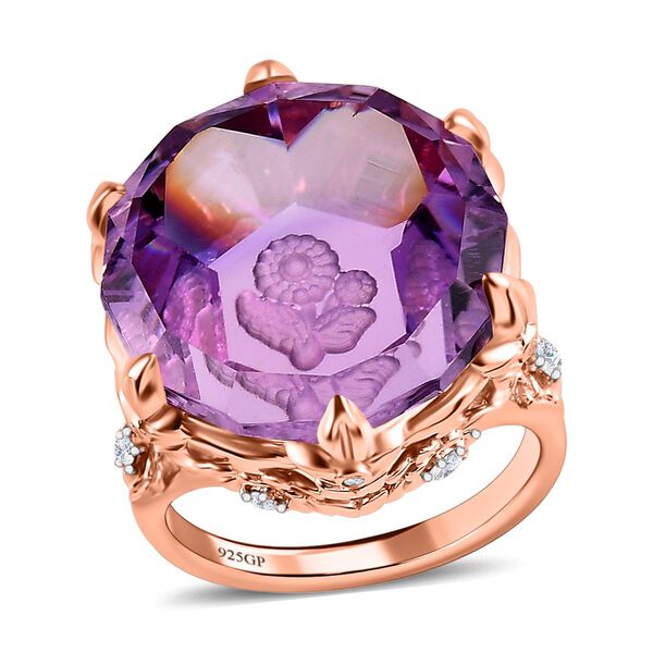GP Italian Garden Kollektion- Rose De France Amethyst, Zirkon und blauer Saphir-Ring - 22,57 ct. image number 4