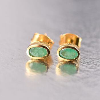Kagem sambische Smaragd Ohrstecker - 0,48 ct.
