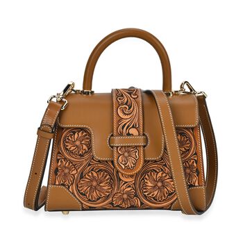 Grand Pelle  - Echtleder Handtasche, braun