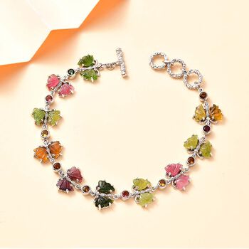 Mehrfarbiges Turmalin-Armband, 19 cm - 16,41 ct.