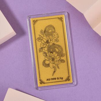 Schlangen Goldfolie in 999 Gold, 100mg, 5,5x3cm