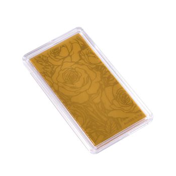 Rosenblumen Goldfolie in 999 Gold, 100mg, 5,5x3cm