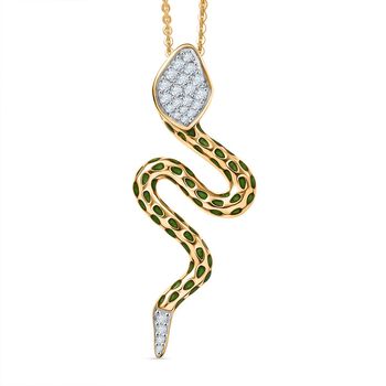 GP Trionfo Kollektion- Wei&szlig;er Zirkon und blauer Saphir Anh&auml;nger mit 50cm Kette - 0,25 ct.