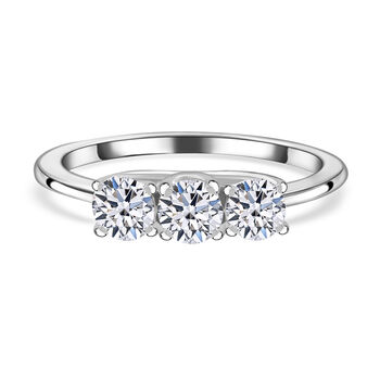 LUXURIANT SGL zertifizierter VS-EF Labor Diamant Ring in 585 Wei&szlig;gold - 1 ct.
