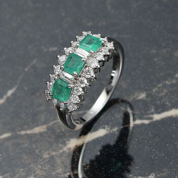 D'Joy Smaragd und Moissanit Ring - 1,62 ct.