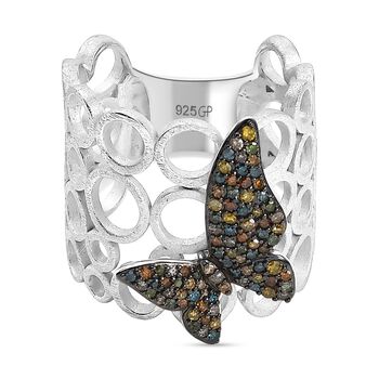 GP Trionfo Kollektion - Multi Diamant und Kanchanaburi blauer Saphir Ring - 0,54 ct.