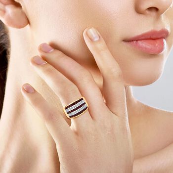 Nat&uuml;rlicher Mosambik Rubin und Zirkon Ring - 1,83 ct.
