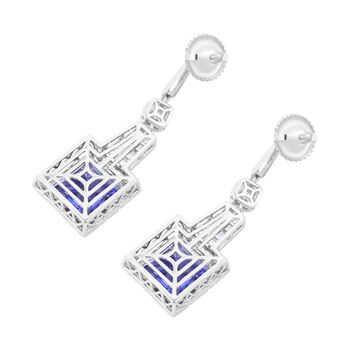 Chairman's Vault Collection - zertifiziert und gepr&uuml;ft RHAPSODY AAAA Tansanit und VS-EF Diamant Ohrringe in 950 Platin - 24,04 ct.