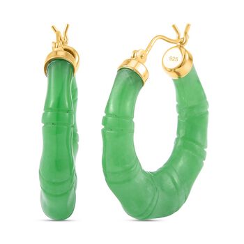 Gr&uuml;ne Jade-Creolen - 54,60 ct.