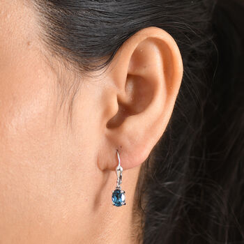 D'Joy zertifizierte London Blau Topas Ohrringe - 1,96 ct.