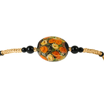 IL MURANO DI FRANCESCA- schwarzes MILLEROSE WRAP 19cm Armband