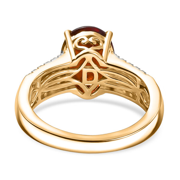 D'Joy AAA Hessonit Granat und Zirkon Ring und Anh&auml;nger mit 50cm Kette image number 13