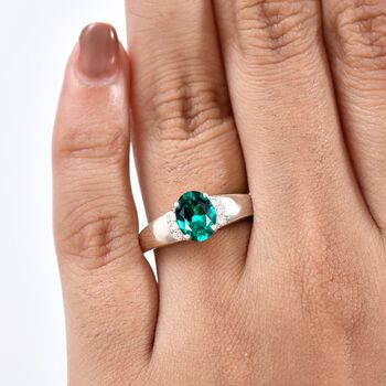 LUXURIANT AAA Labor kolumbianischer Smaragd und Labor Diamant Ring - 1,43 ct.