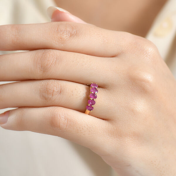 D'Joy AA afrikanischer Rubin und Diamant Ring - 1,38 ct. image number 3