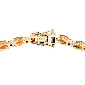 LUXURIANT DIAMOND- AAA Blaze Feueropal und Labor Diamant Armband
