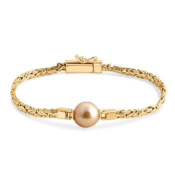 D'Joy Royal Bali - AAA goldenes S&uuml;dseeperle und Labor Diamant Borobudur-Armband
