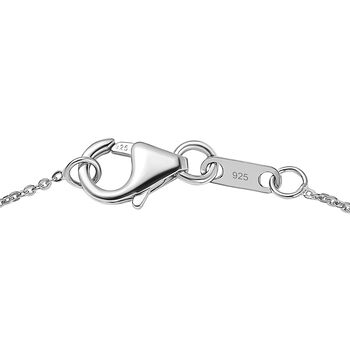 D'Joy Blauer Diamant Halskette ca. 50 cm 925 Silber rhodiniert
