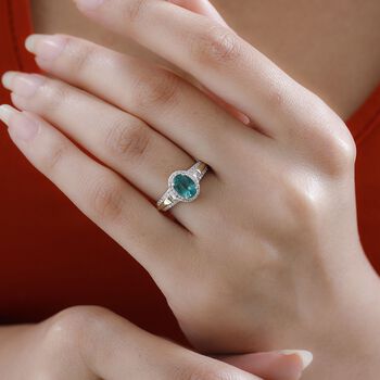 AAA Kagem sambischer Smaragd und Diamant-Ring in 585 Gelbgold - 1,38 ct.