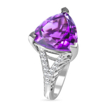 Rose De France Amethyst und Zirkon Ring - 5,62 ct.