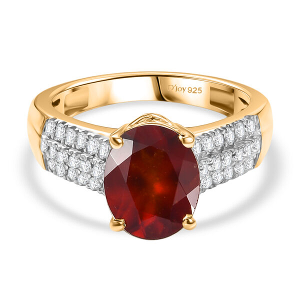 D'Joy AAA Hessonit Granat und Zirkon Ring und Anh&auml;nger mit 50cm Kette image number 8