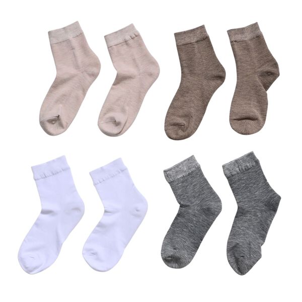 4 Paar Kn&ouml;chelsocken aus Baumwoll-Polyester, atmungsaktiv und elastisch, 26-28cm