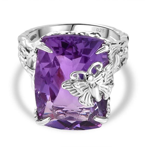 Rosa Amethyst Ring 925 Silber rhodiniert (Gr&ouml;&szlig;e 18.00) ca. 14,83 ct