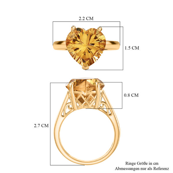 D'Joy AA Citrin Ring und Anh&auml;nger mit 50cm Kette image number 13