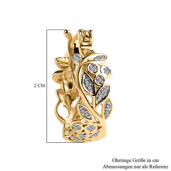 ALLORO Ring, Creolen und Anh&auml;nger mit Diamantakzenten, Silber vergoldet image number 17