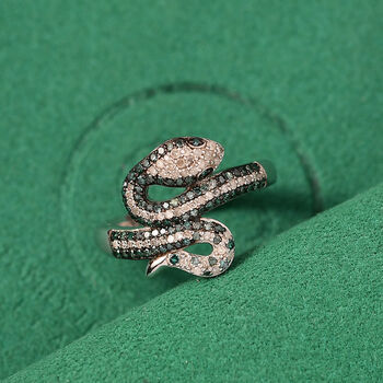 GP Trionfo Kollektion-Blauer Diamant, Kanchanaburi Blauer Saphir Ring 925 Silber rhodiniert (Gr&ouml;&szlig;e 18.00) ca. 0.50 ct