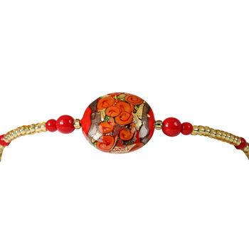 IL MURANO DI FRANCESCA- rotes MILLEROSE WRAP 19cm Armband